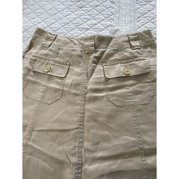 Eddie Bauer Linen Midi Skirt Tan Size 6 - Picture 10 of 14